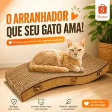 Arranhador Gato Antiestresse Resistente de Papelão e MDF