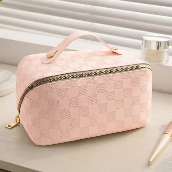 Necessaire Feminina Grande Bolsa de Maquiagem Porta Cosméticos Organizadora para Viagem Divisórias