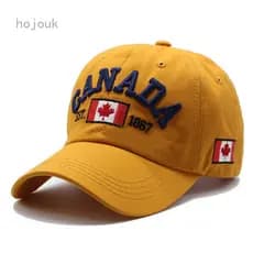 Hojouk Boné De Beisebol Canadá Maple Leaf Bandeira Chapéu Unissex Casal Ajustável Duckbill Urbano Ao Ar Livre Guarda-Sol
