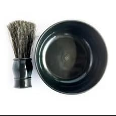 kit Barbear com Pincel Cerdas Naturais e Tigela  Global Mil.