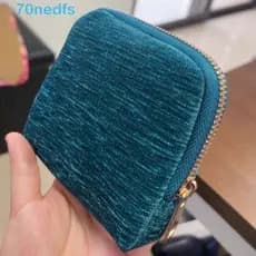 NEDFS Bolsa Com Zíper Para Joias De Flanela , Portátil De Armazenamento De Em Várias Camadas Anti-Perda De Cor Sólida
