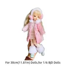 EPOCH1 Boneca Terno De Inverno , Roupa Casual Bonito Vestido 30cm Roupas De , Casaco Chapéu Vestir 1/6 BJD