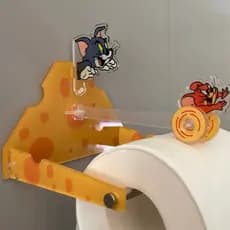 Desenho Animado Criativo Tom E Jerry Suporte De Tecido Decoração De Armazenamento De Papel Higiênico