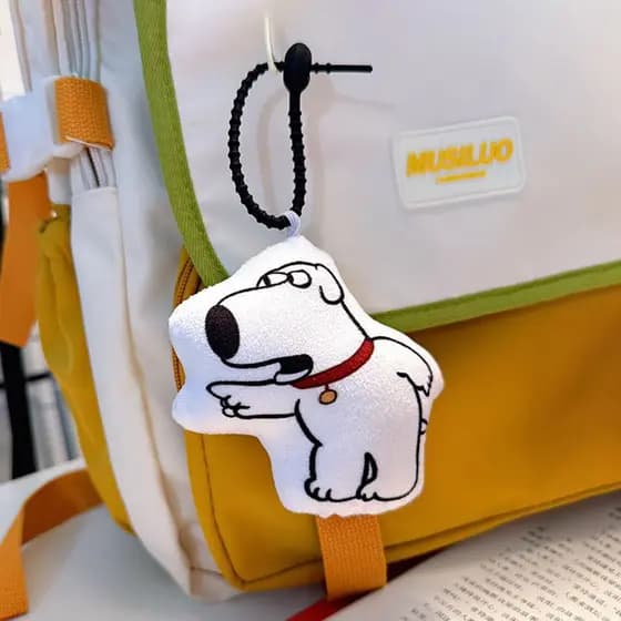 Desenhos Animados Blaine Cão Latindo Boneca De Pelúcia Chaveiro Crianças Estudante Engraçado Voz Mochila Pingente