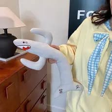 Criativo Tubarão Garfo Bobo Pelúcia Travesseiro Boneca Estudante Crianças Engraçado Brinquedo De Presente