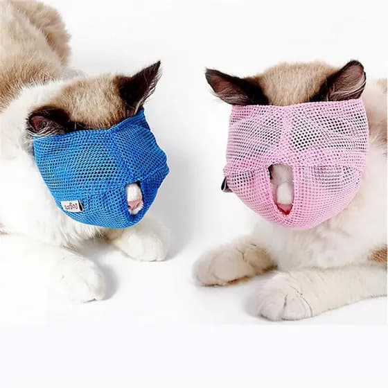 Focinheira Anti-Mordida De Gato Ajustável De Malha De Cachorro Bark Grooming Mouth Muzzle