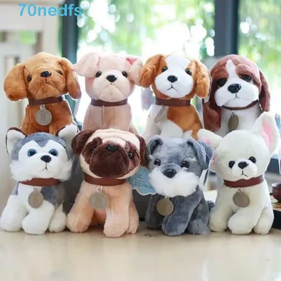 NEDFS Brinquedos De Pelúcia Para Cães , Bonecos Chihuahua , Filhotes De Cachorro Husky Labrador Simulação