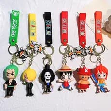 Chaveiro De Desenho Animado Bonito Anime One Piece Luffy Chopper Zoro Brook Nami Usopp
