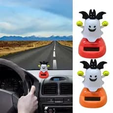 Halloween Fantasma Dança Solar Brinquedo Abóbora Balançando Cabeça Ornamento Para Mesa De Carro Decoração De Casa hontin