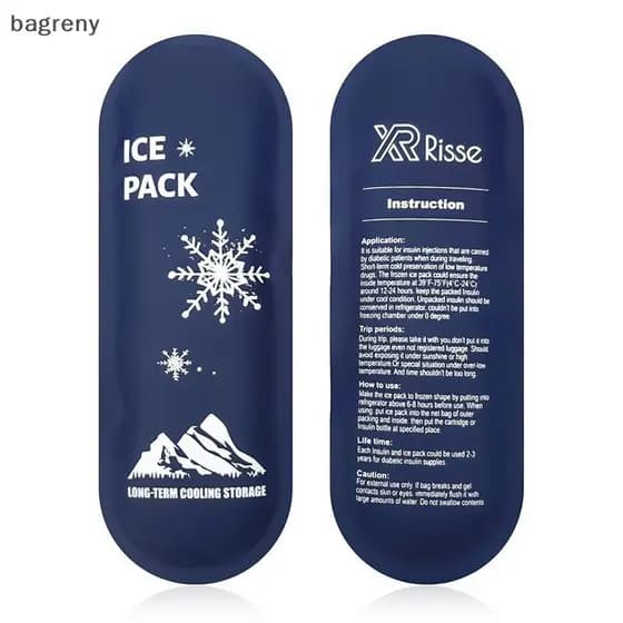 [bagreny] 1 Peça Saco De Resfriamento Reutilizável Gelo De Gel De Insulina Tira Refrigerada Pacote Isolamento Frio Para