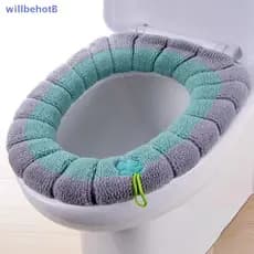 [WillbehotB] 1 Unidade De Capa De Assento De Vaso Sanitário Para Banheiro , Aquecedor Macio , Lavável , Almofada [Novo]