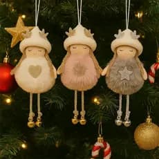 Pingentes De Árvore De Natal Boneca De Pelúcia Enforcamentos Ornamento Fornecimento