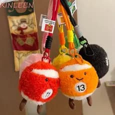 Brinquedo De Pelúcia De Bilhar XINLEEN , Pingente De Bolas Macias De 6 Cores , Chaveiro De Simulação De Anime De Desenho
