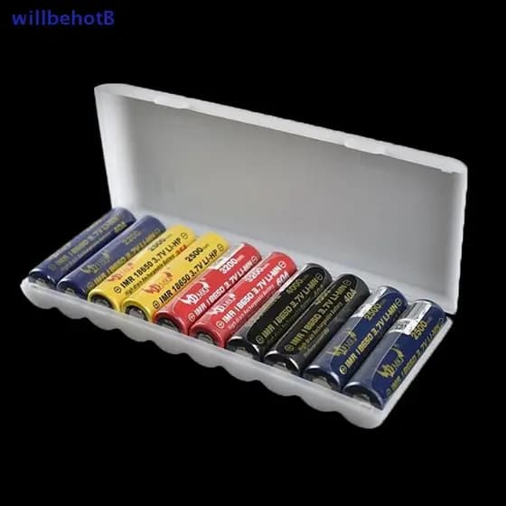 [WillbehotB] Caixa De Armazenamento De Suporte De Tampa De Bateria De Plástico Portátil Para 10pcs 18650 Baterias [Novo]