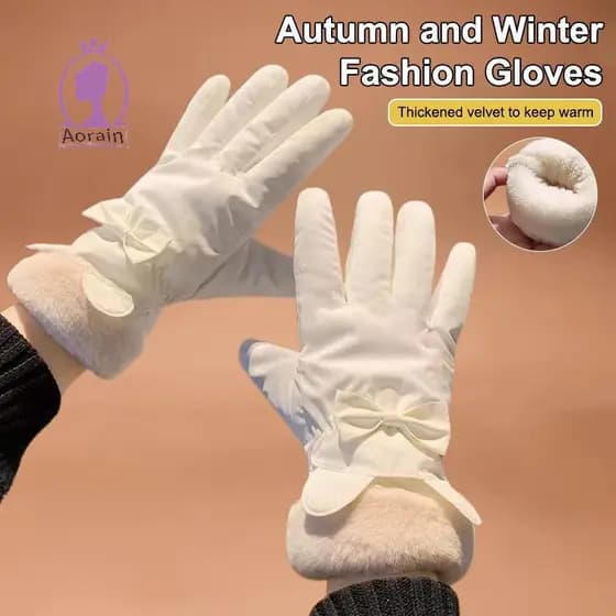 ANTH Tela Sensível Ao Toque Luvas De Inverno Novo Vento À Prova Dwaterproof Água Resistência Frio Ciclismo Lã Térmica Qu