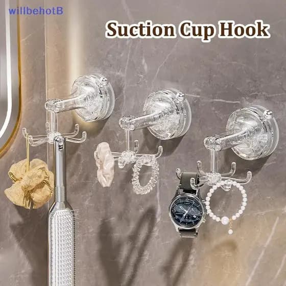 [WillbehotB] Gancho Dobrável Giratório De 360 Graus Utensílio De Cozinha Multiuso Rack Suspenso Sem Perfuração De Ventos