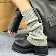 Quente Lolita Polainas Femininas Meias Longas Lã Malha Pé Capa Braço Mais Outono Inverno Crochê Heap Bota Punhos Casa