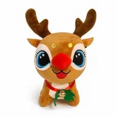 Pelúcia Rena c/ Guizo Natal Grande Macia Presente Brinquedo Decoração Fibra Siliconada Premium