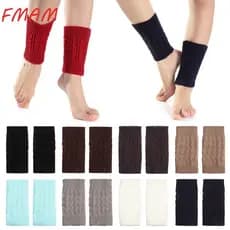FMAM Polainas Meias Cor Sólida Meninas Aquecedores De Botas De Inverno