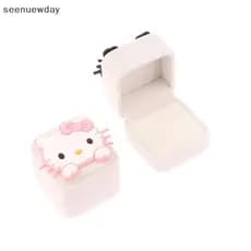 [seenuewday] Caixa De Anel Hello Kitty Confissão Proposta De Presente De Casal De Desenho Animado Joias De Veludo Namora