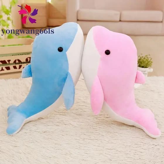 YONGWANG Brinquedo De Pelúcia De Golfinho , Brinquedos Rosa , Travesseiro De Sofá Macio Adorável De 20 Cm/40