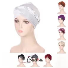 Bbyter Índia Muçulmana Feminino Hijab Chapéu Câncer Quimio Capa Trança Lenço De Cabeça De Turban Islâmico Embrulho Lady