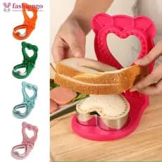 Molde para Sanduíche em Forma de Coração FASHIONGO, Aço Inoxidável, Antiaderente, Design Fofo P Z2IP