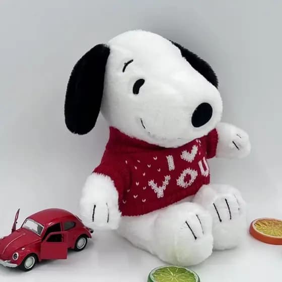 Bonito natal Snoopy boneca brinquedo de pelúcia bonito boneca de pelúcia dos desenhos animados presente do feriado