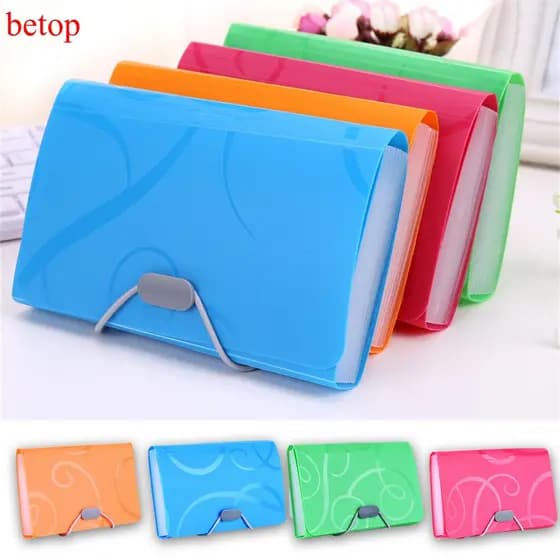BETOP A6 Pasta De Arquivo Expandindo Bolsa De Órgãos Para Documentos Pastas De Cores De Doces Organizador De Material Es