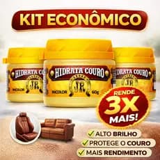 KIT ECONÔMICO 3x HIDRATA COURO JR – RENOVA E PROTEGE