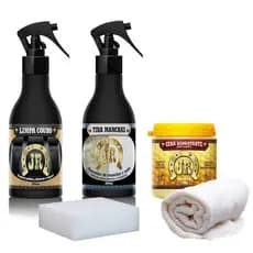Limpa Couro JR 300ml + Remove Manchas e Mofo + Hidrata e Protege Couro