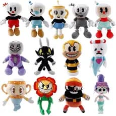 Boneca Cuphead Cabeça de Xícara Demônio Chefe Rei Dados Brinquedo de Pelúcia Venda Quente RUUK
