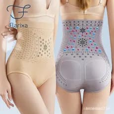 Flarixa Calcinha De Cintura Alta Emagrecedora Feminina Modelador De Barriga Gorda Tummy Control Roupa Íntima Sem Costura