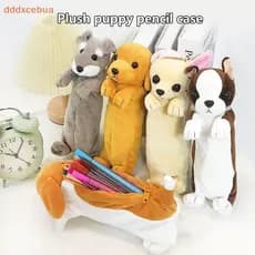 [dddxcebua] Estojo De Pelúcia De Desenho Animado Kawaii Cachorro Filhote De Escola Material De Escritório Bolsas De Lápi