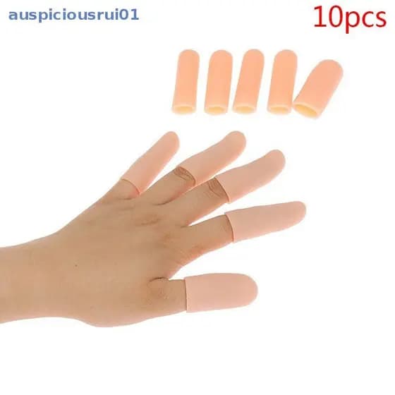 10pcs/conjunto Protetor de Dedo em Tubo de Silicone Alívio da Dor Capa de Polegar