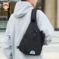 Bolsa Mensageiro Masculina De Nylon Versátil E Resistente Ao Desgaste