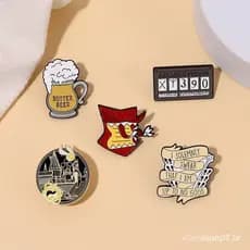 Novo Calendário Criativo De Produtos Domésticos Alloy Brooch Beer De Cerveja Óculos Alfabeto Inglês Jóias Pin Badge