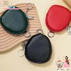 Porta-Moedas YEE , Carteira Holoder Com Zíper De Cor Sólida , Chaveiro , Mini Bolsa De Dinheiro ,