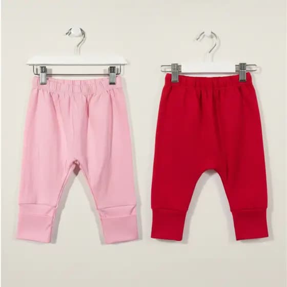 Kit 2 mijões de bebê menina 100% algodão malha com vira pé