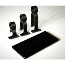 Kit 3 Suportes para Celular Smartphone Universal Apoio de Mão Mesa Stand Portátil Escritório Home Office Branco Preto