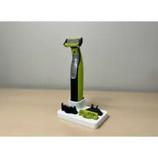 Suporte para Barbeador Philips com Divisórias para Acessórios Organizador de Banheiro Prático e Funcional Branco Preto