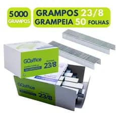 Grampo Para Grampeador 23/8 5000 Unidades Aço Galvanizado Profissional Escritório Escolas Desconto
