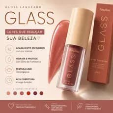 Gloss Labial Corado Efeito Espelhado Alta Cobertura Hidratante Longa Duração Glass Ruby Rose
