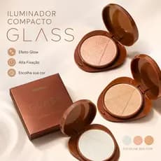 Iluminador Facial Baked Ruby Rose Glass Compacto Glow Brilho Intenso Alta Fixação