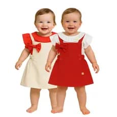 jardineira feminina charmoso conjunto blusinha + jardineira com laço e botões para meninas