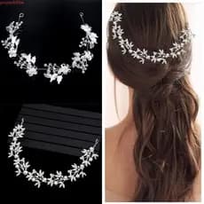 JUNYUE Videira De Cabelo De Pérola De Cristal , Coroa De Rainha Barroca De Luxo Brilhante , Tiara De Casamento Elegante