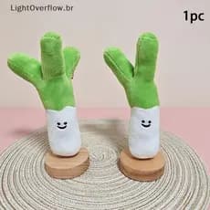 [LightOverflow] Desenhos Animados Cebolinha Alho Vegetal Pingente Cebola Verde Brinquedo De Pelúcia Boneca Macia Chaveir