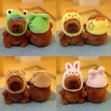 D-Toy Cartoon Capivara Chaveiro De Pelúcia Bolsa Pingente Pendurado Decoração Bonito Boneca Brinquedo Mesa Ornamento Car