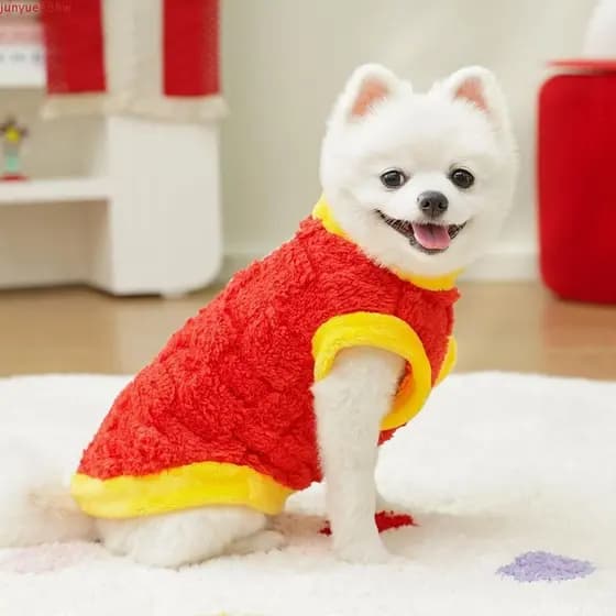 JUNYUE Casaco De Inverno Para Cachorro , Sem Mangas , Gola Redonda , Camisas Quentes Animais De Estimação , Colete De Su
