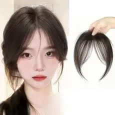 Quente Sintético Em Linha Reta Franja De Ar Extensão Do Cabelo Natural Para Mulheres Falso Bang Preto Diário Marrom Mulh